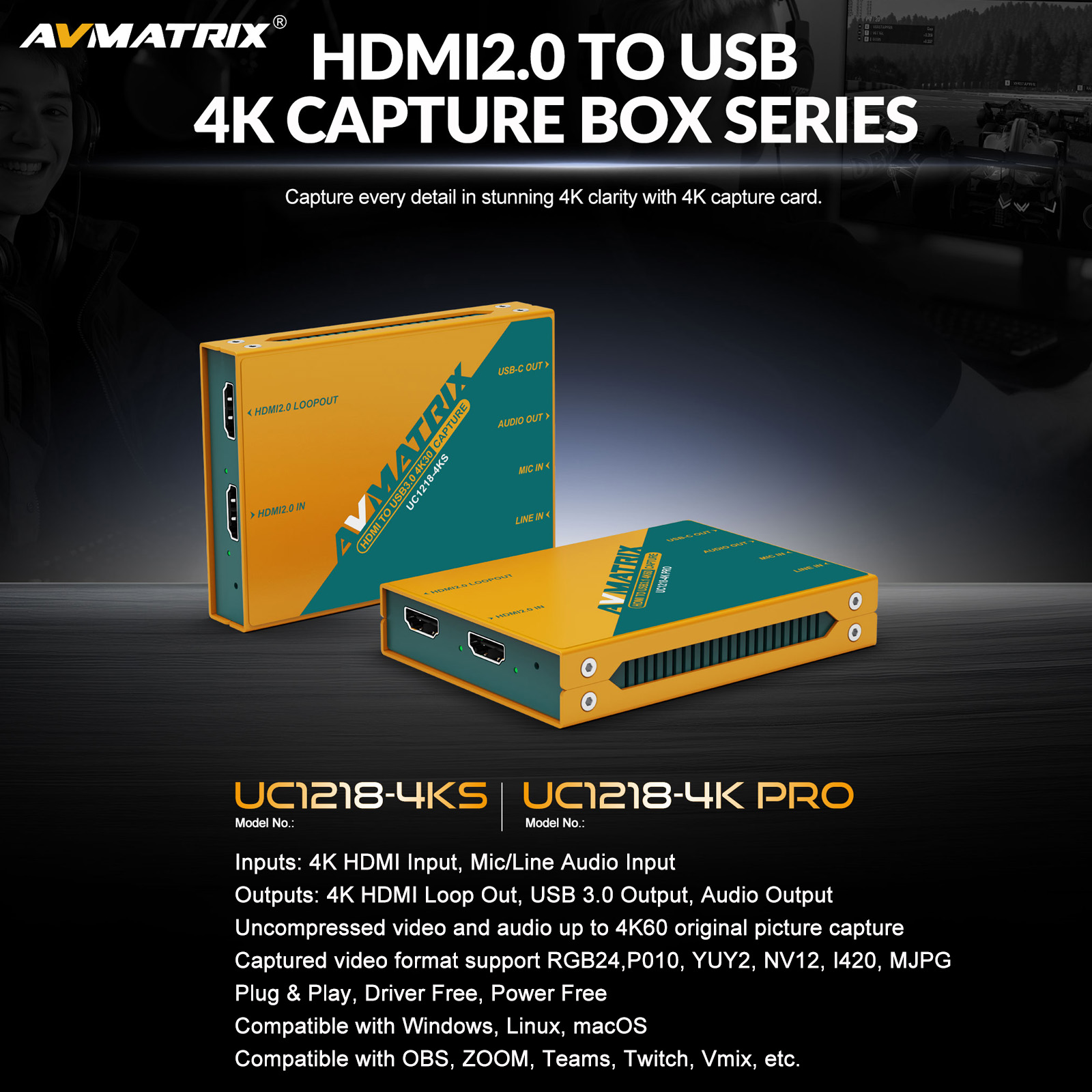 AVMATRIX 4K USB3.0 Video Captu - огляд і ціна Video Gaming & Esports Usd Acc