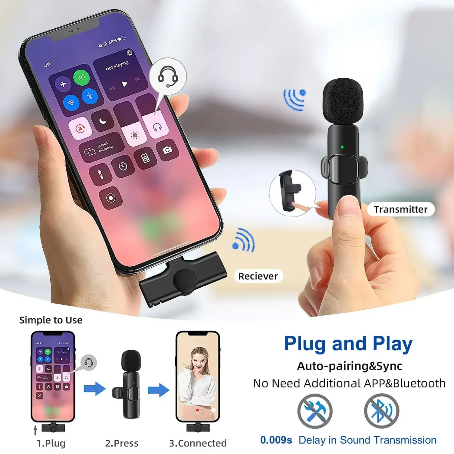 Wireless Lavalier Microphone 2 - огляд і ціна Video Gaming & Esports Usd Acc